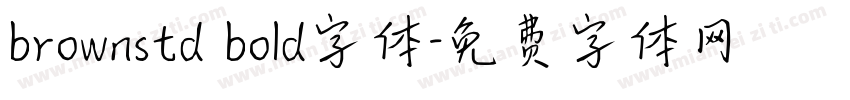 brownstd bold字体字体转换